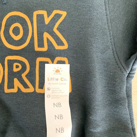 NWT!! Unisex Sz NB"Book Worm"Crewneck Sweatshirt (LW) Organic Cotton Green/Blue - Picture 7 of 7